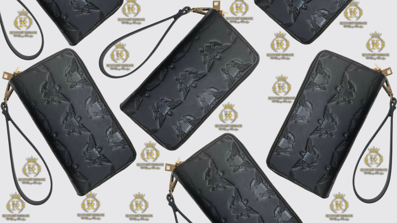 VI Embossed Leather Wallet