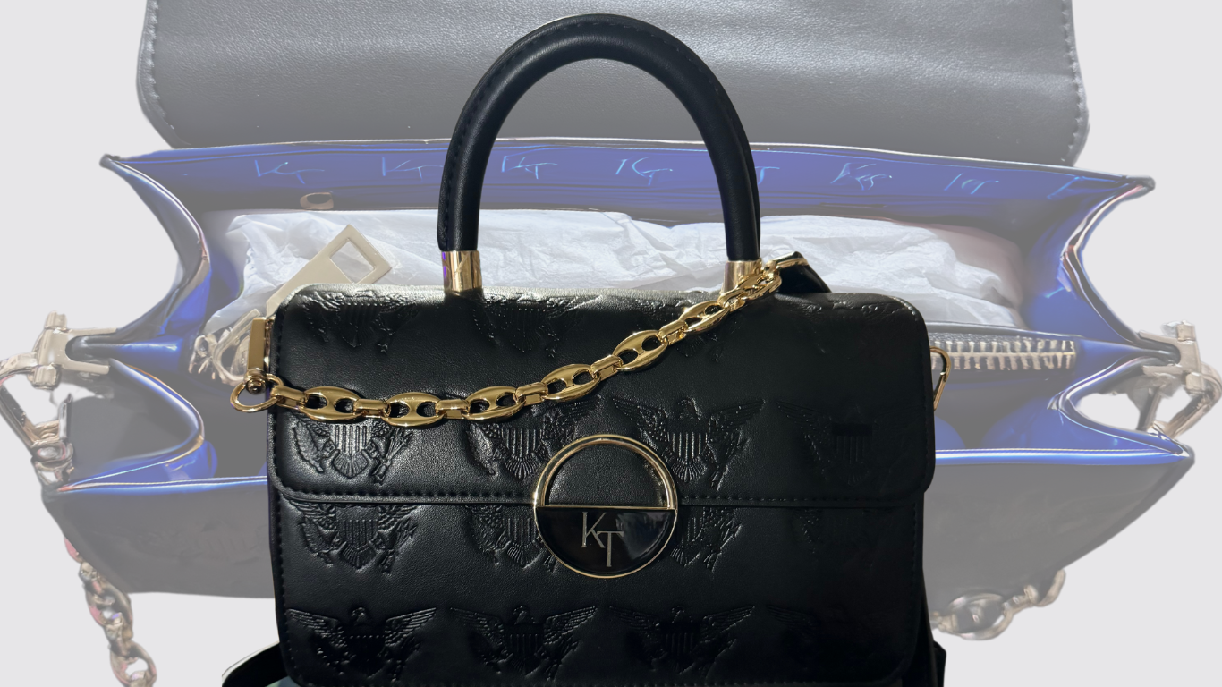 VI Embossed Leather Crossbody