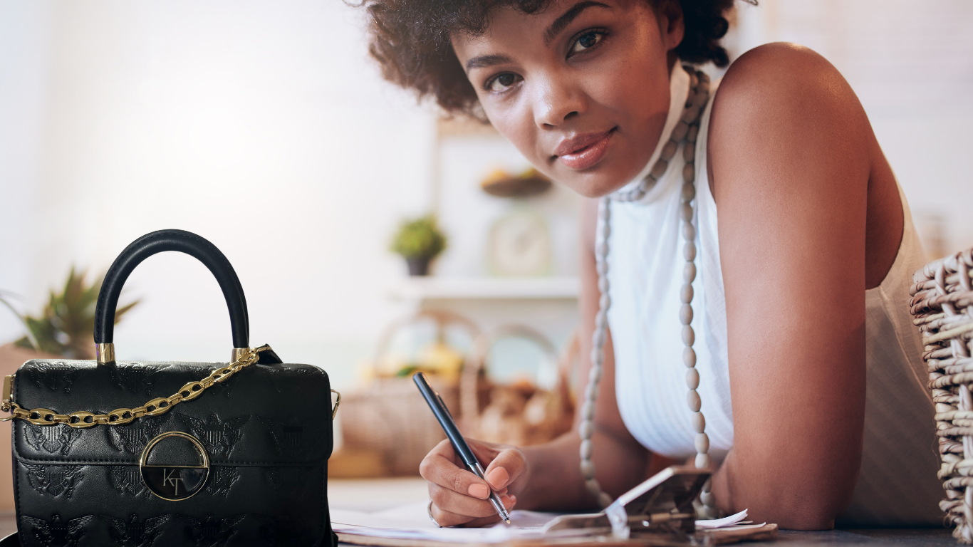 VI Embossed Leather Crossbody